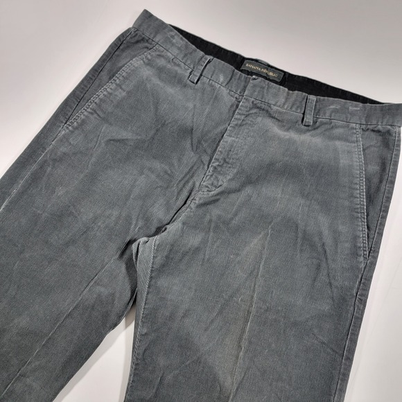 VTG Banana Republic Men's Corduroy Pants Flat Front Gray Size 36x34 - Picture 3 of 14